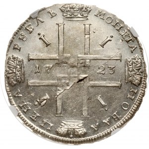 Russia Rouble 1723 NGC AU 58