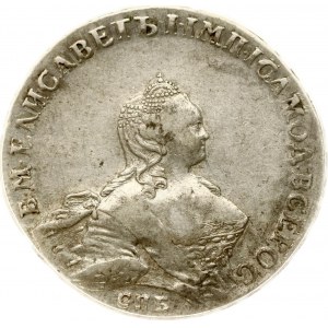 Rubel rosyjski 1755 СПБ-IМ Portret Benjamina Scotta PCGS AU 53