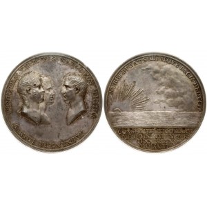 Rosja Medal 1807 Pokój Tylżycki (R2) PCGS SP 63 MAX GRADE
