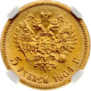 Russia 5 Roubles 1904 АР NGC MS 67