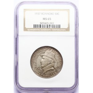 USA 1/2 Dollar 1937 Roanoke Island NGC MS 65