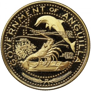 Anguilla, 10 Dollars in gold 1969