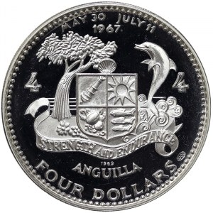 Anguilla, 4 Dollars 1969