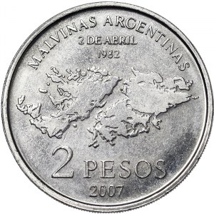 Argentine, 2 Pesos 2007
