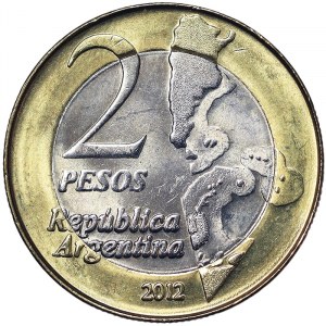 Argentina, 2 Pesos 2012
