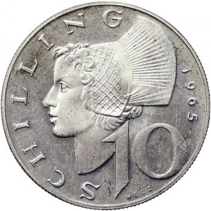 Austria, 10 Schilling 1965