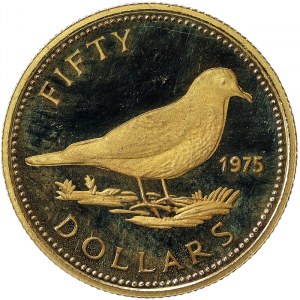 Bahamas, 50 Dollars 1975 in gold
