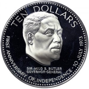 Bahamas, 10 Dollars 1974