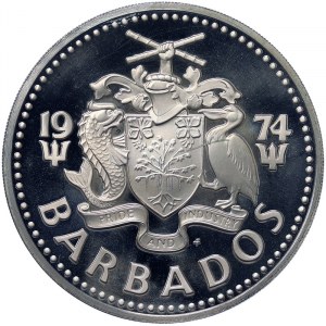 Barbade, 5 dollars 1974