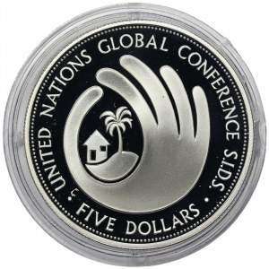 Barbados, 5 Dollars 1994