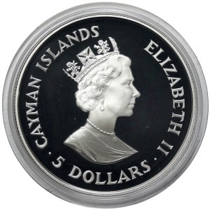 Cayman Islands, 5 Dollars 1987