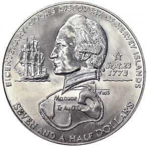Îles Cook, 7-1/2 dollars 1973