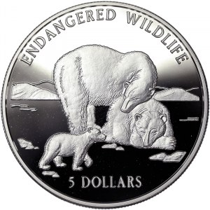 Cookinseln, 5 Dollars 1996