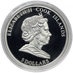 Cook Islands, 5 Dollars 2008