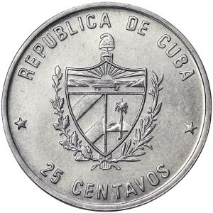 Cuba, 25 Centavos 1989