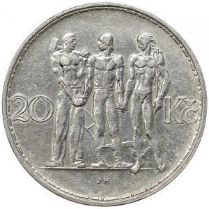 Czechoslovakia, First Republic, 20 Korun 1934