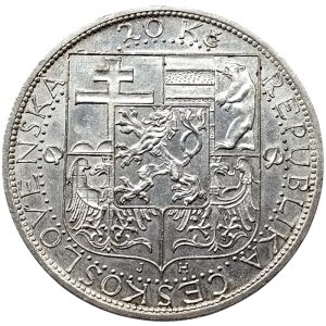 Czechoslovakia, First Republic, 20 Korun 1937