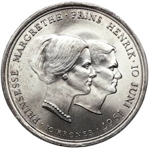 Denmark, 10 Kroner 1967