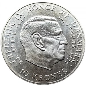 Denmark, 10 Kroner 1972