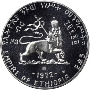 Ethiopia, 5 Dollars 1972, F-NI