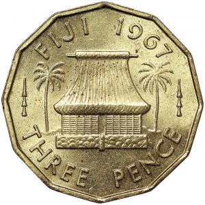 Fiji, 3 Pence 1967