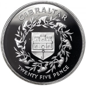 Gibraltar, 25 Pence 1977