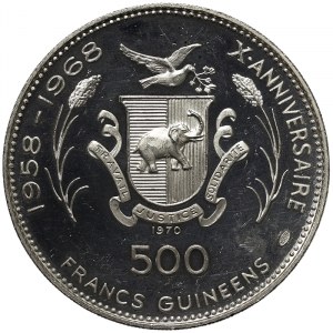 Guinea, 500 Francs 1970