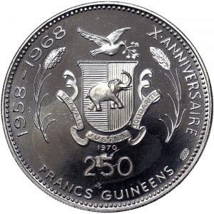 Guinea, 250 Francs 1970