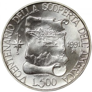 Italy, 500 Lire 1991