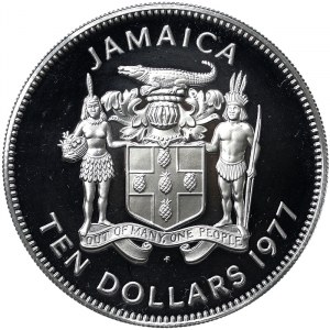 Jamaica, 10 Dollars 1977