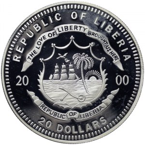 Liberia, 20 Dollars 2000