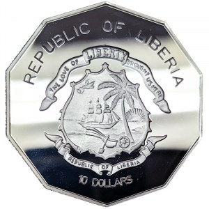 Liberia, 10 Dollars 2001