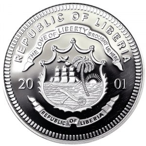 Liberia, 10 Dollars 2001