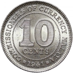 Malaya, 10 Cents 1941