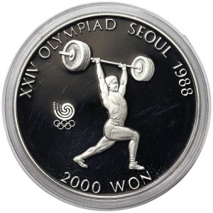North Korea, 2000 Won 1988