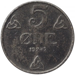 Norway, 5 Ore 1945