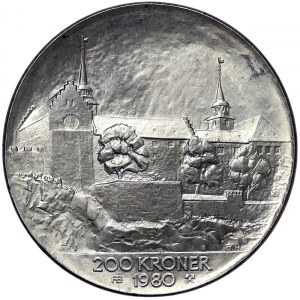 Norvège, 200 couronnes 1980