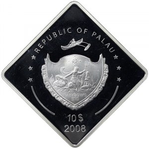 Palau, 10 Dollars 2008