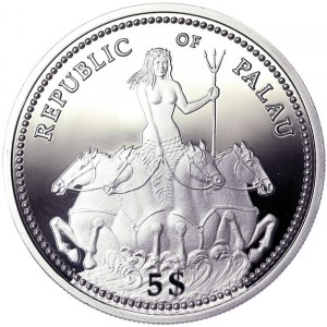 Palau, 5 Dollars 1995