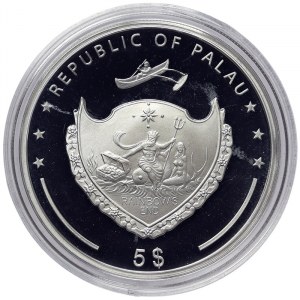 Palau, 5 Dollars 2008