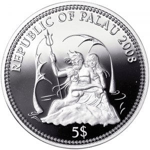 Palau, 5 Dollars 2008