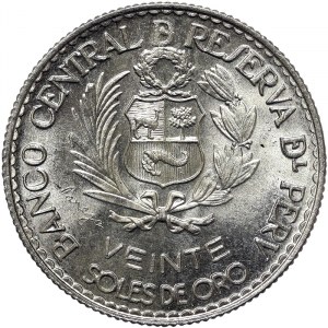 Peru, 20 Soles De Oro 1966