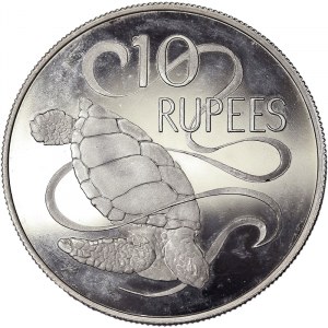 Seychelles, 10 roupies 1974