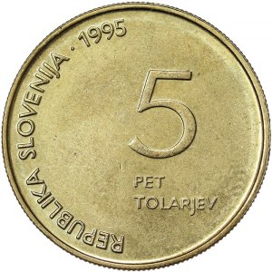 Slovenia, 5 Tolarjev 1995