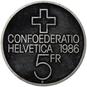 Switzerland, 5 Francs 1986