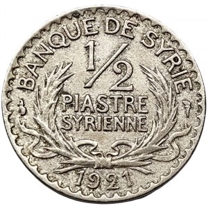 Syria, 1/2 Piastre 1921