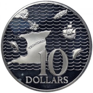 Trinidad and Tobago, 10 Dollars 1977