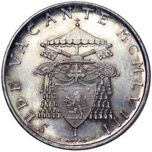 Vatican City, Vacant See, 500 Lire 1958