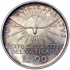 Vatican City, Vacant See, 500 Lire 1958