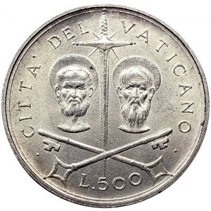 Vatican City, Paolo VI, 500 Lire 1967